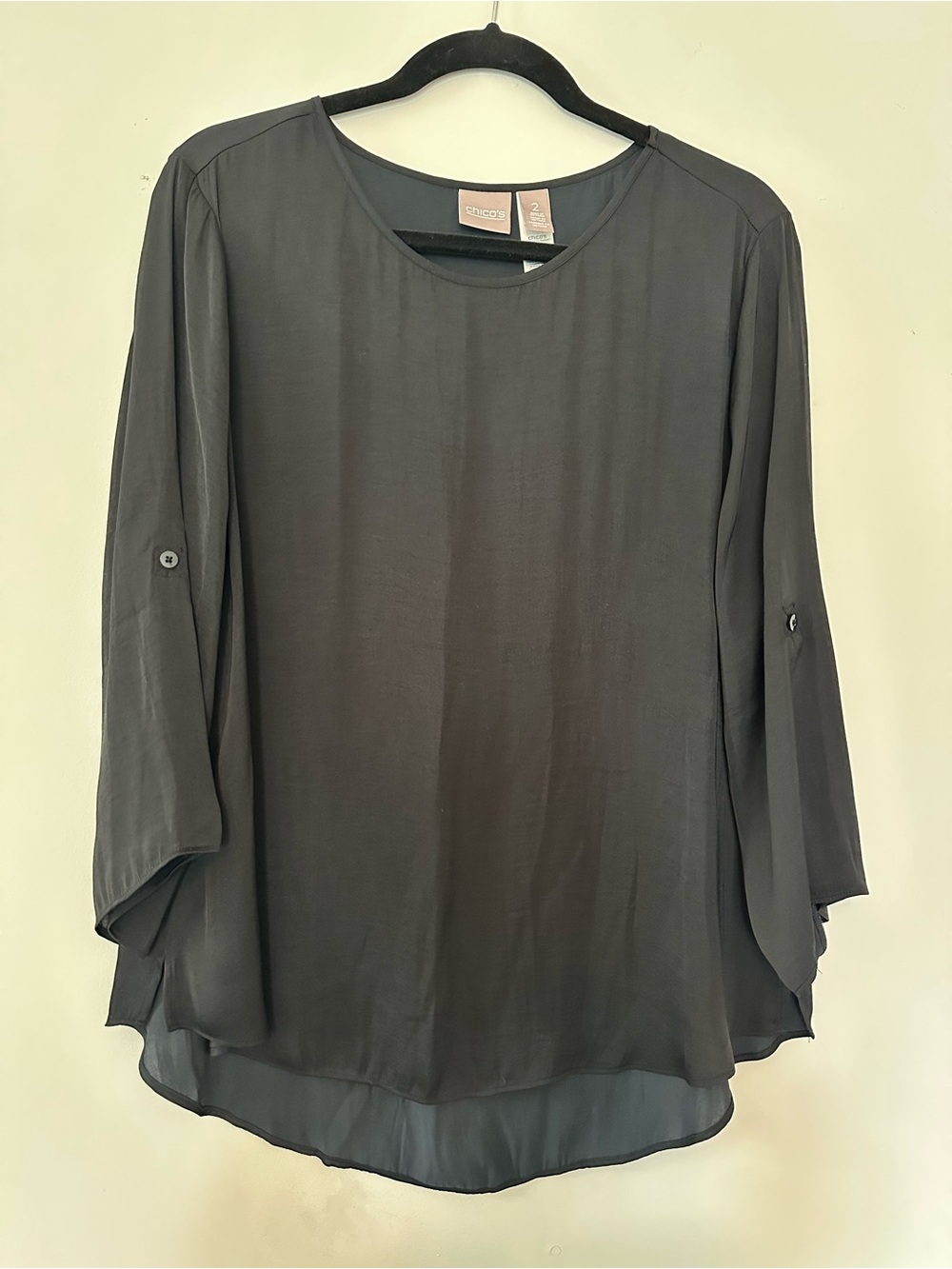 Chico's black Lightweight Layered Blouse - Relaxed Fit